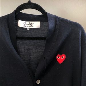Comme des Garçons PLAY cardigan blue Medium